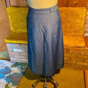 Field Day long 100% cotton denim skirt